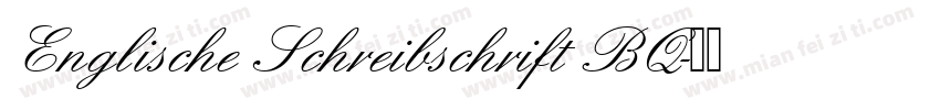 Englische Schreibschrift BQ字体转换